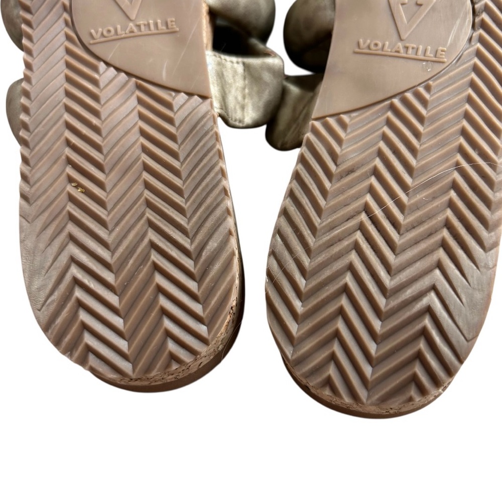 VOLATILE Women’s Gillette Slide Sandal Metallic Leopard Print Tri-Band Cork 5.5? - Picture 10 of 15